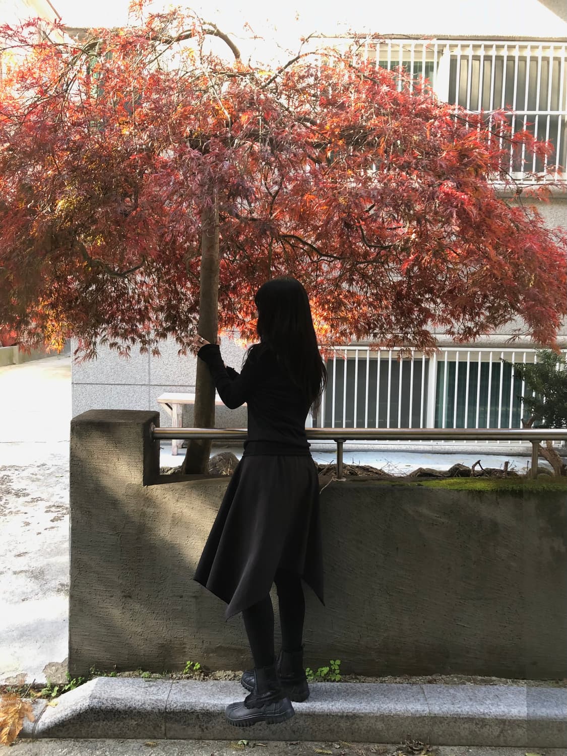 빈티지 레이어드 미디 스커트 상품이미지5