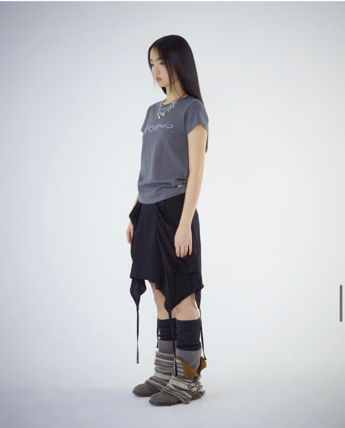 코이세이오 coyseio ribbon side strap t-shirt  상품이미지1