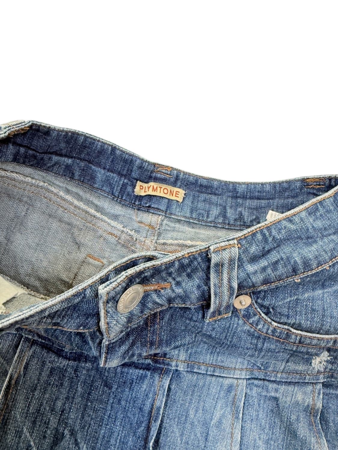 빈티지 PLYMTONE 데님 미니 플리츠 스커트 상품이미지3