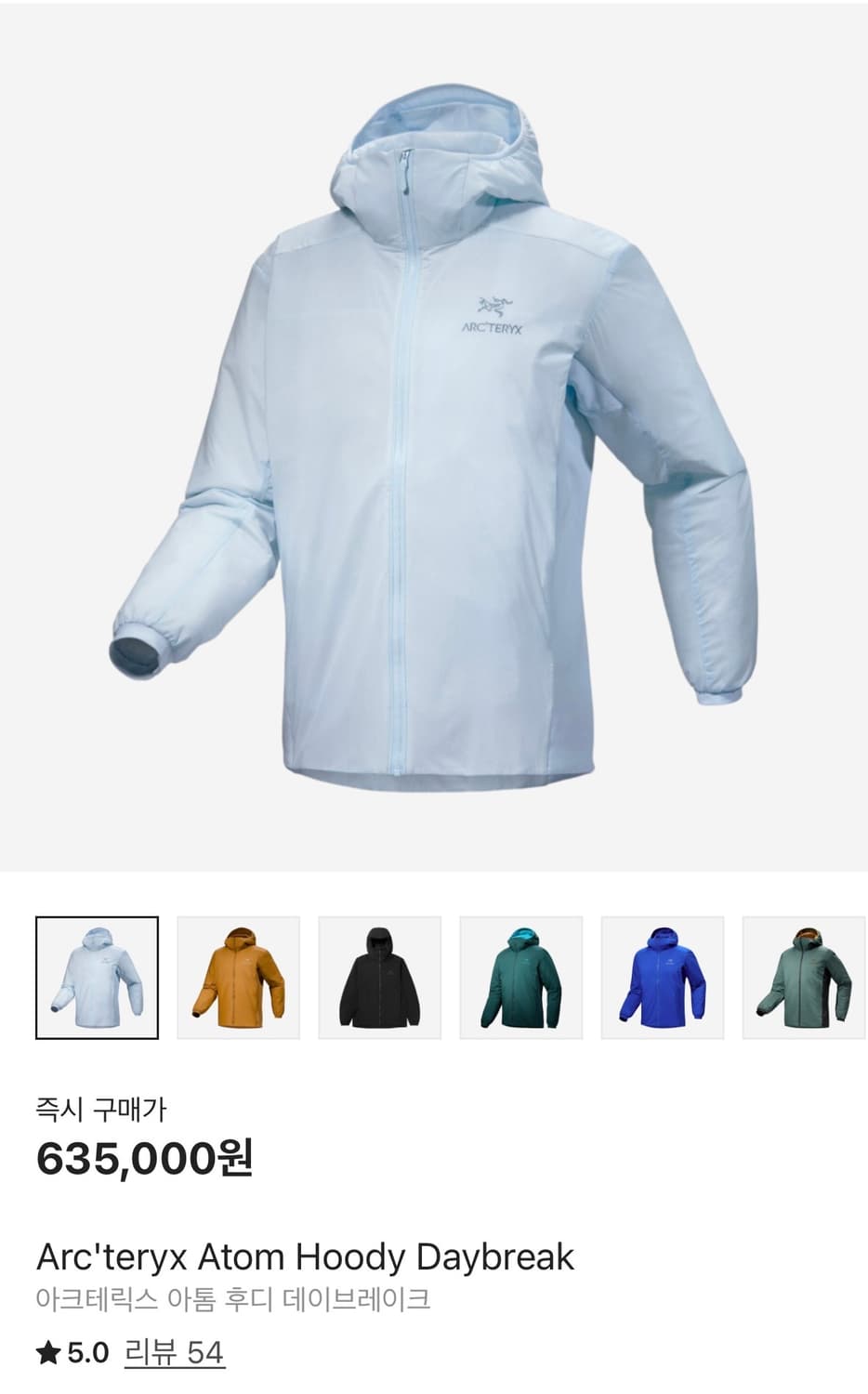 아크테릭스 아톰 후디 상품이미지1