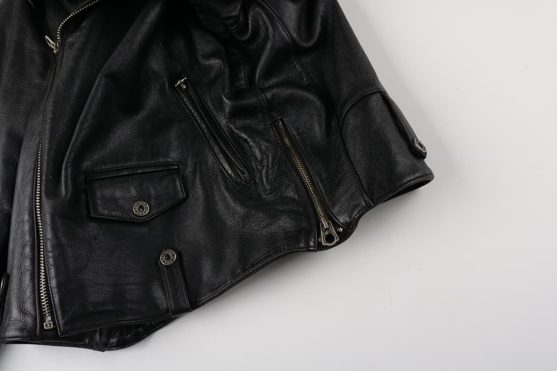 [L] 90's 겟유즈드 소가죽 라이더 자켓 상품이미지5