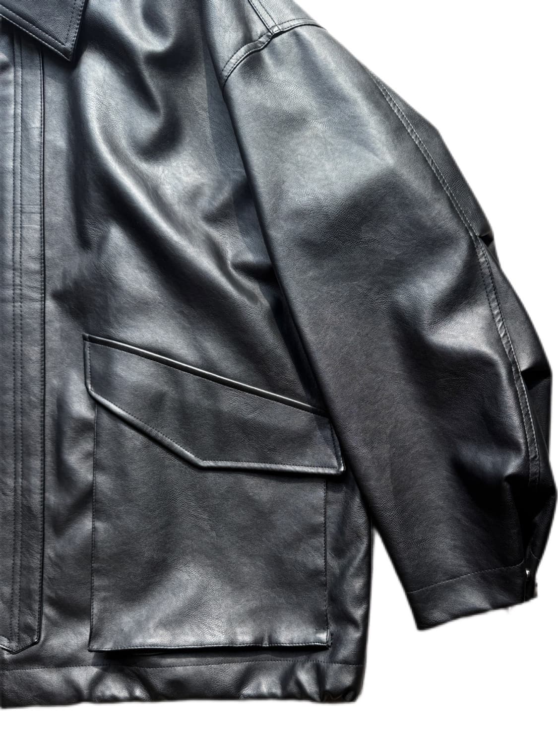 WYM 페이크레더 자켓 M(2XL) 상품이미지4