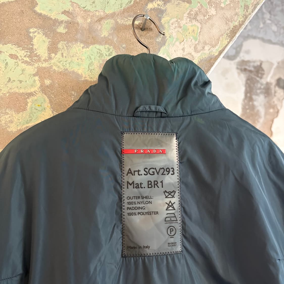 프라다 스포츠 청록색 나일론 패디드 자켓 상품이미지9