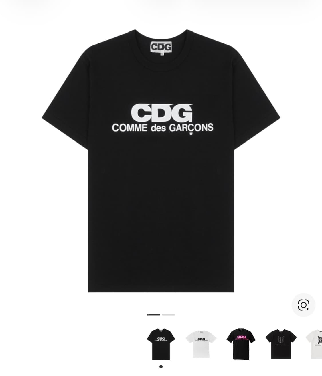 [M] CDG 로고 티셔츠 블랙 판매합니다 상품이미지1