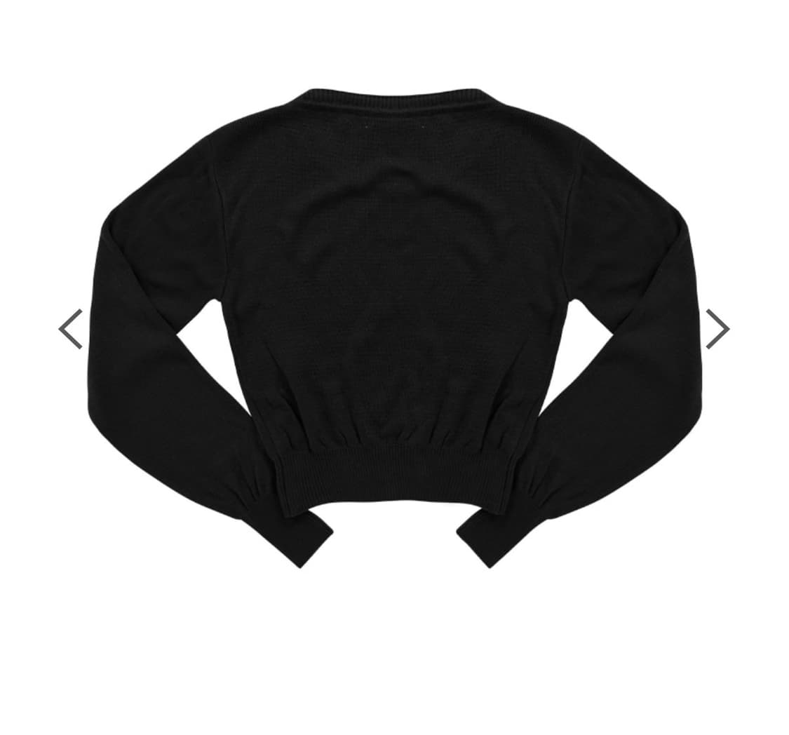 애즈온 MOLLY CROP KNIT 블랙 상품이미지2