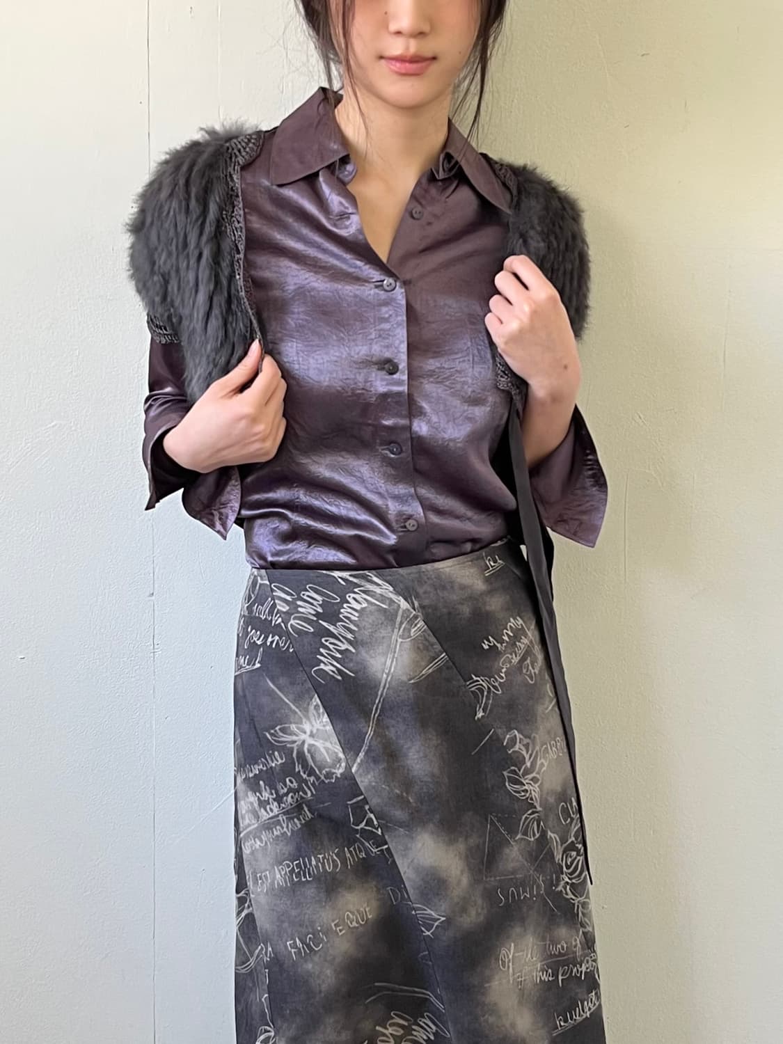 INTERPLANET 래빗 퍼 베스트 상품이미지7