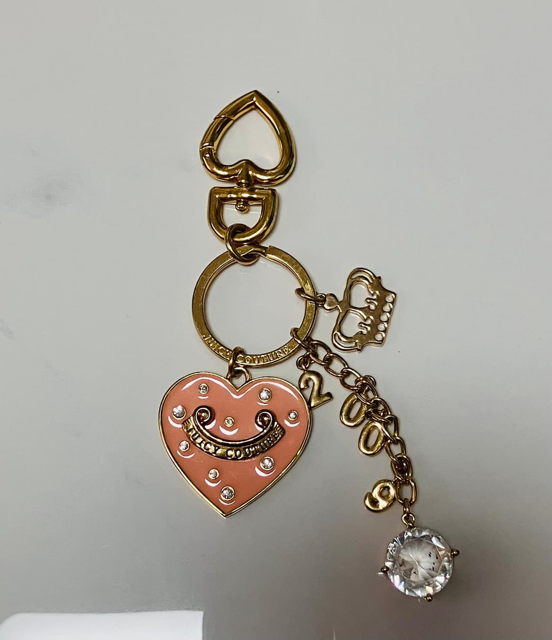 Juicy Couture 키링 참 희귀템 골드 베이비 핑크 2009 상품이미지1