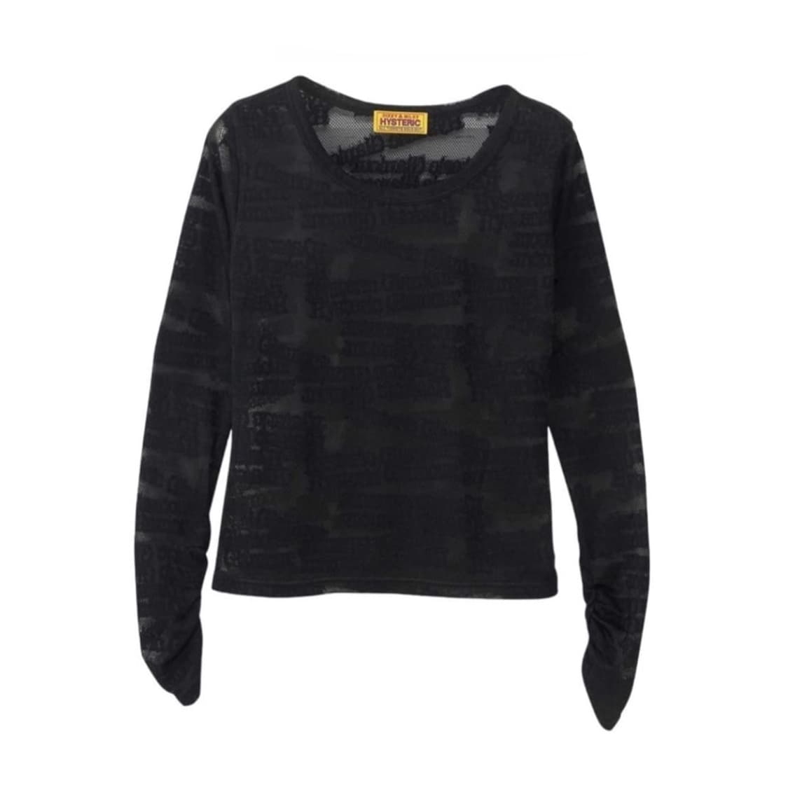 히스테릭 글래머 타입 로고 자카드 치비 티셔츠 블랙 상품이미지1