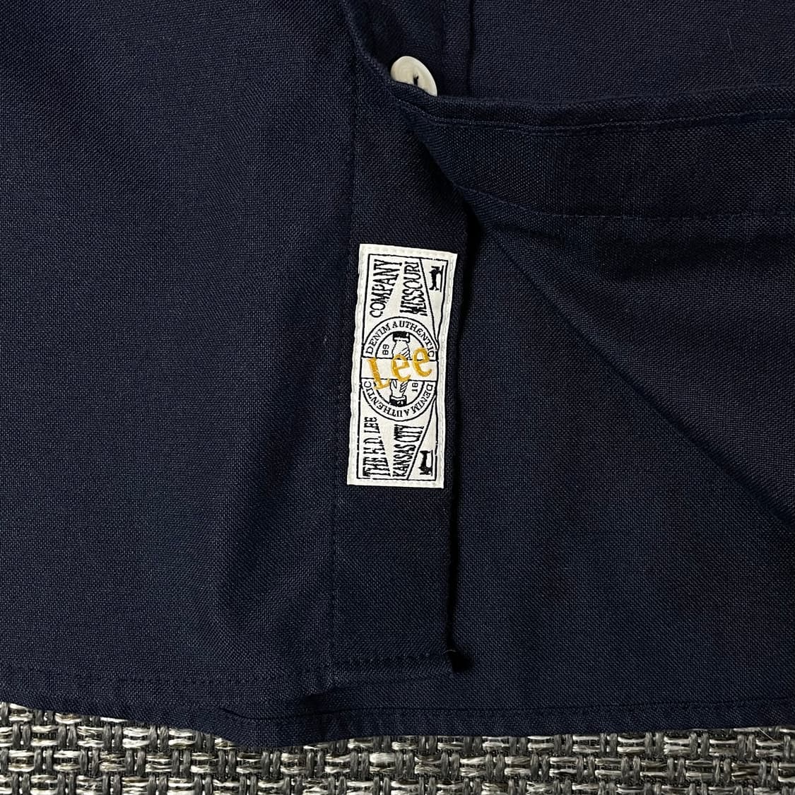 Lee 네이비 로고 릴렉스드핏 반팔 셔츠 S 상품이미지5