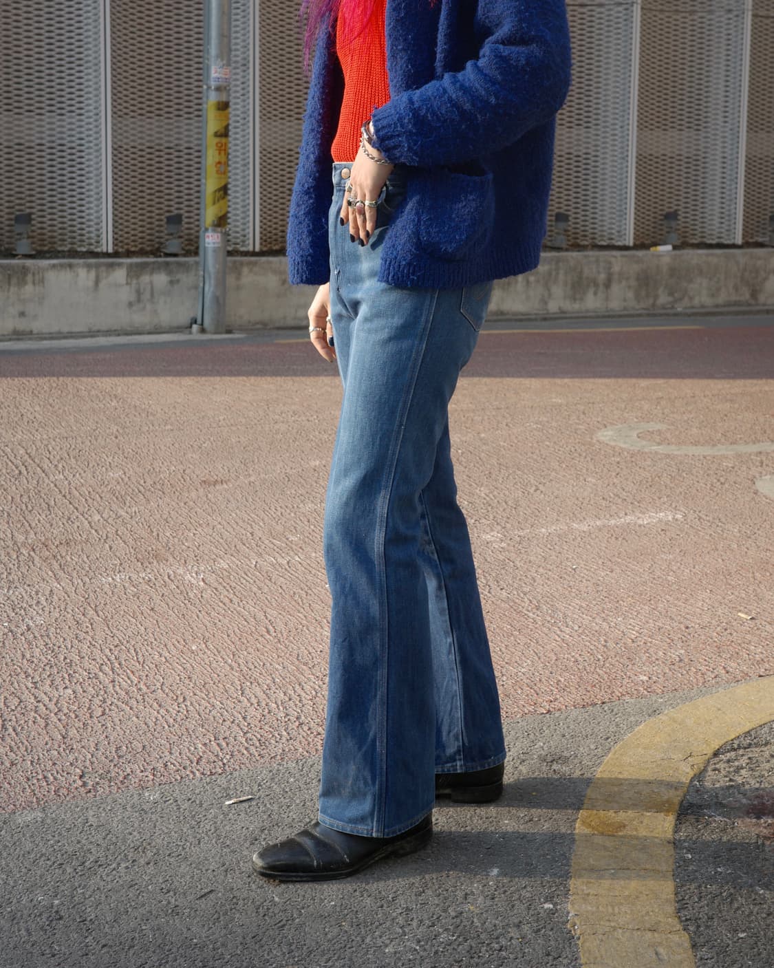 70s 랭글러 일자페이딩 플레어 데님 팬츠 상품이미지7