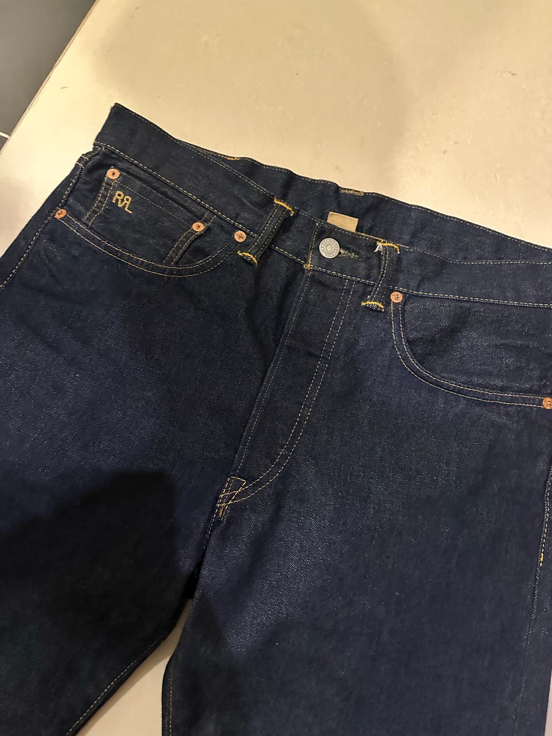 RRL 스트레이트레그 원스워시드 셀비지 진 32x32 상품이미지4