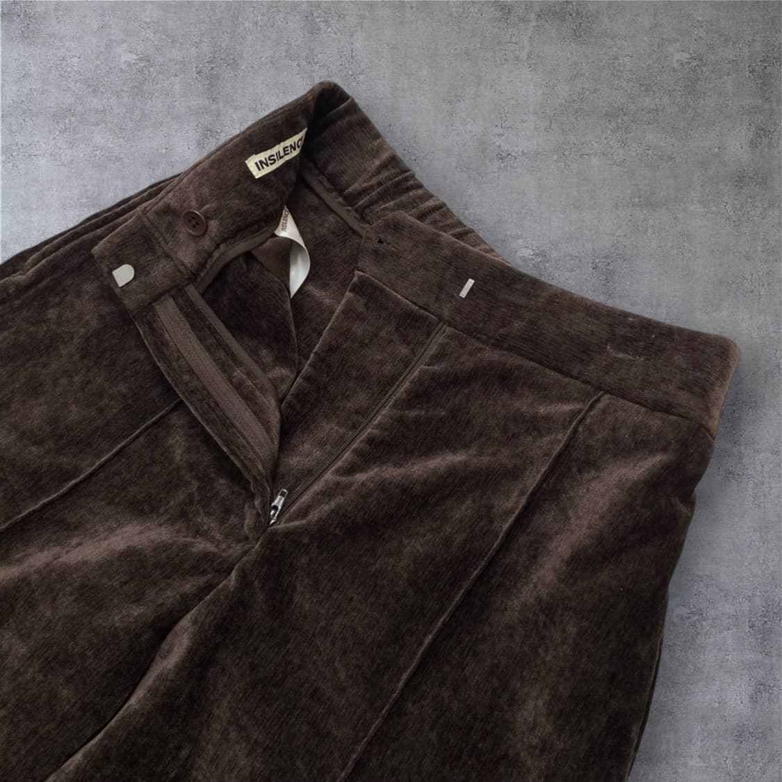 인사일런스 Insilence 브라운 벨벳 와이드 팬츠 S 상품이미지3