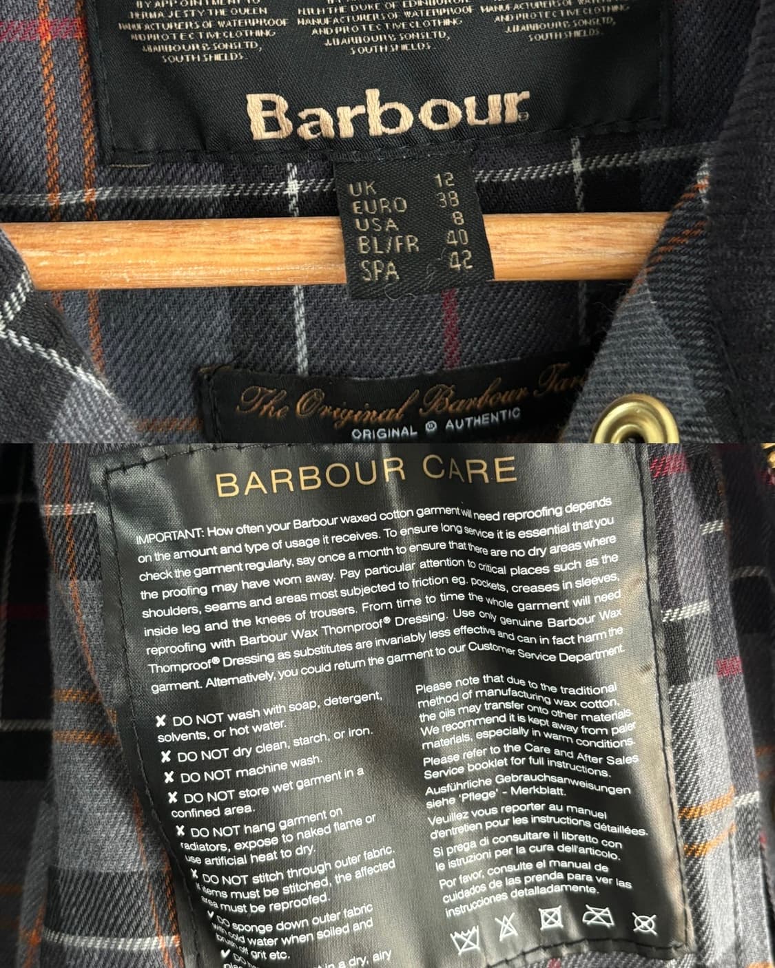 Barbour 바버 인터네셔널 블랙 왁스 자켓  상품이미지9