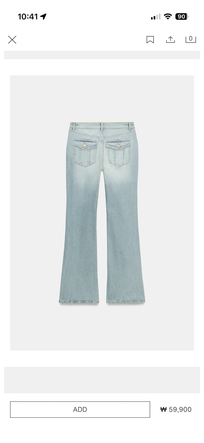 자라Zara TRF bootcut lowrise jeans 36사이즈 상품이미지3