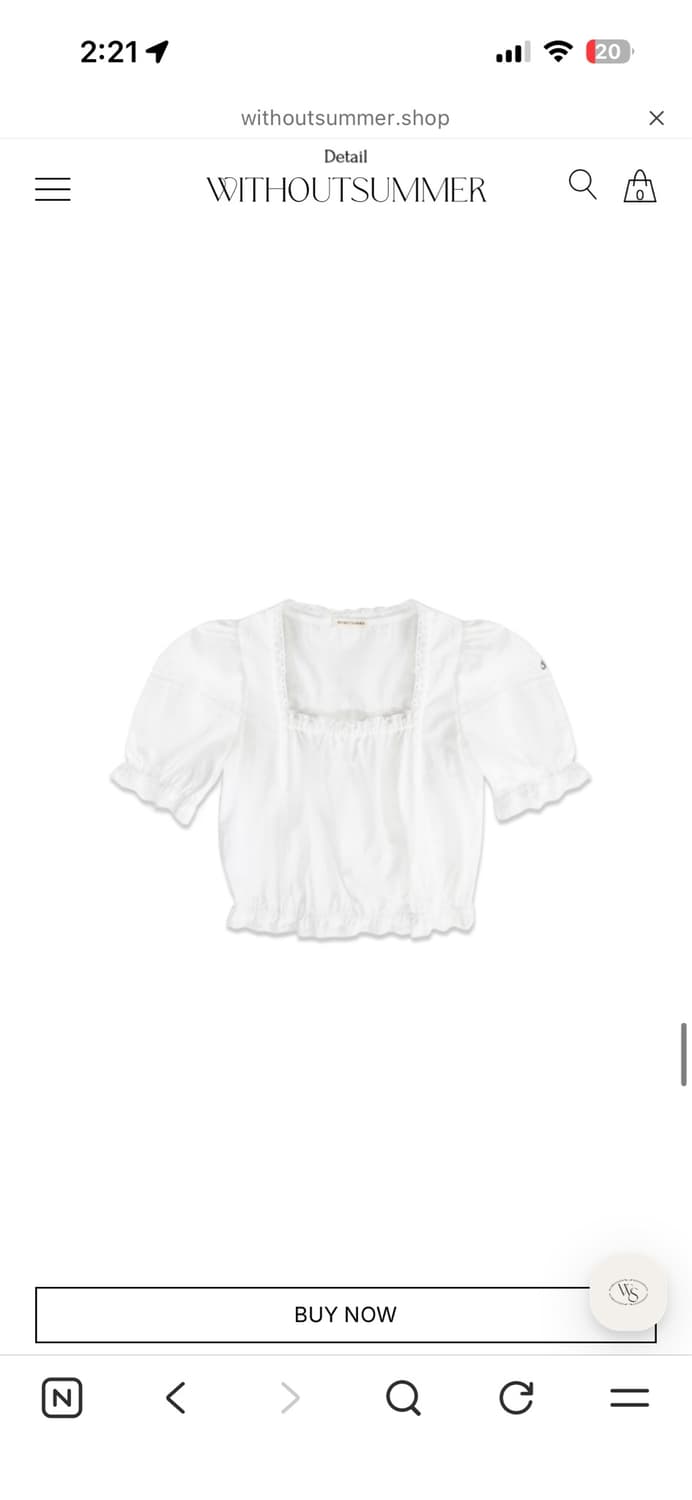 위드아웃썸머 Blanc puff blouse_ivory 상품이미지5