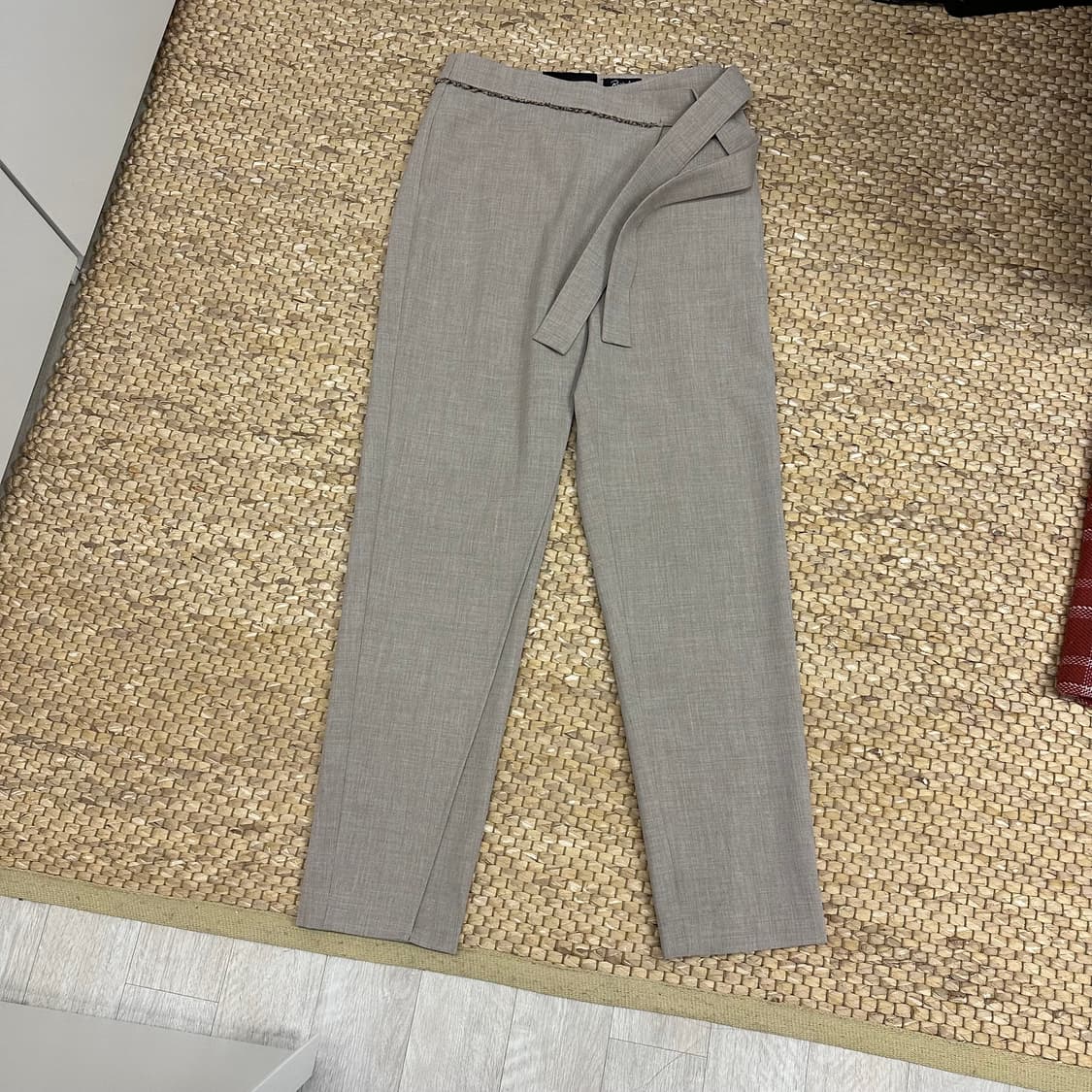 S 앤더슨벨 엠마 랩 테이퍼드 팬츠 apa377w 베이지 슬랙스 바지 상품이미지6