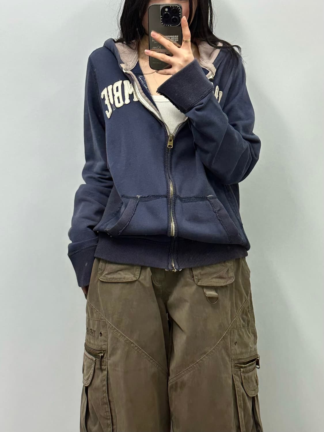 아베크롬비 y2k 와투케 네이비 후드집업 상품이미지1