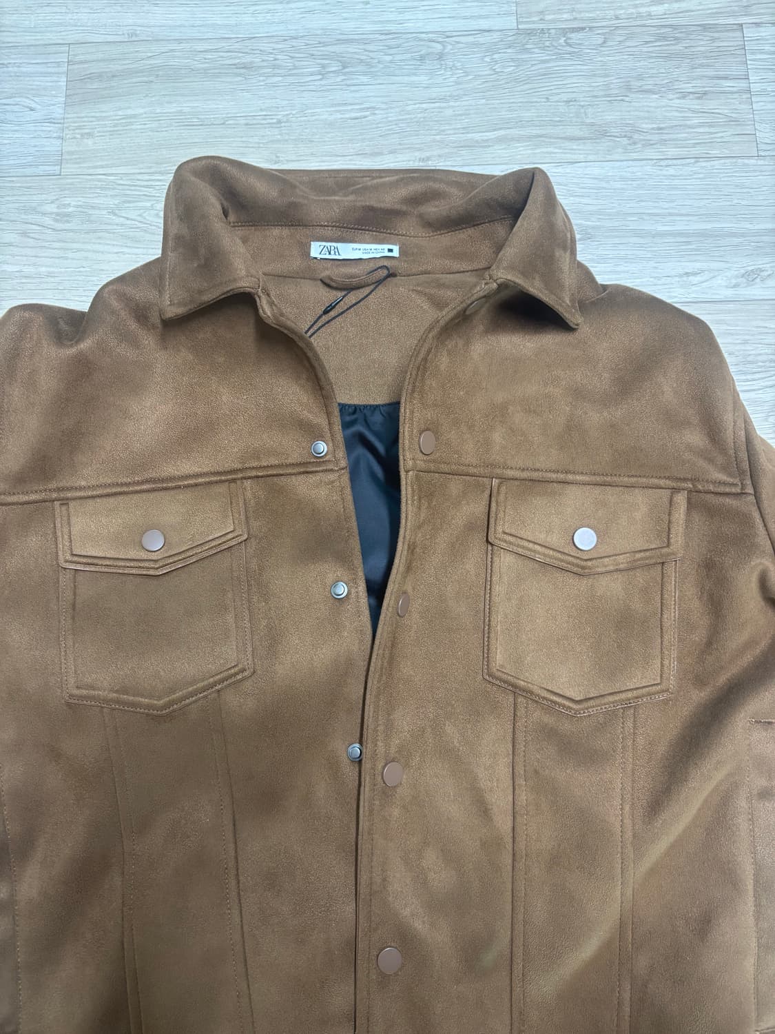 자라 스웨이드 갈색 자켓 M 상품이미지1