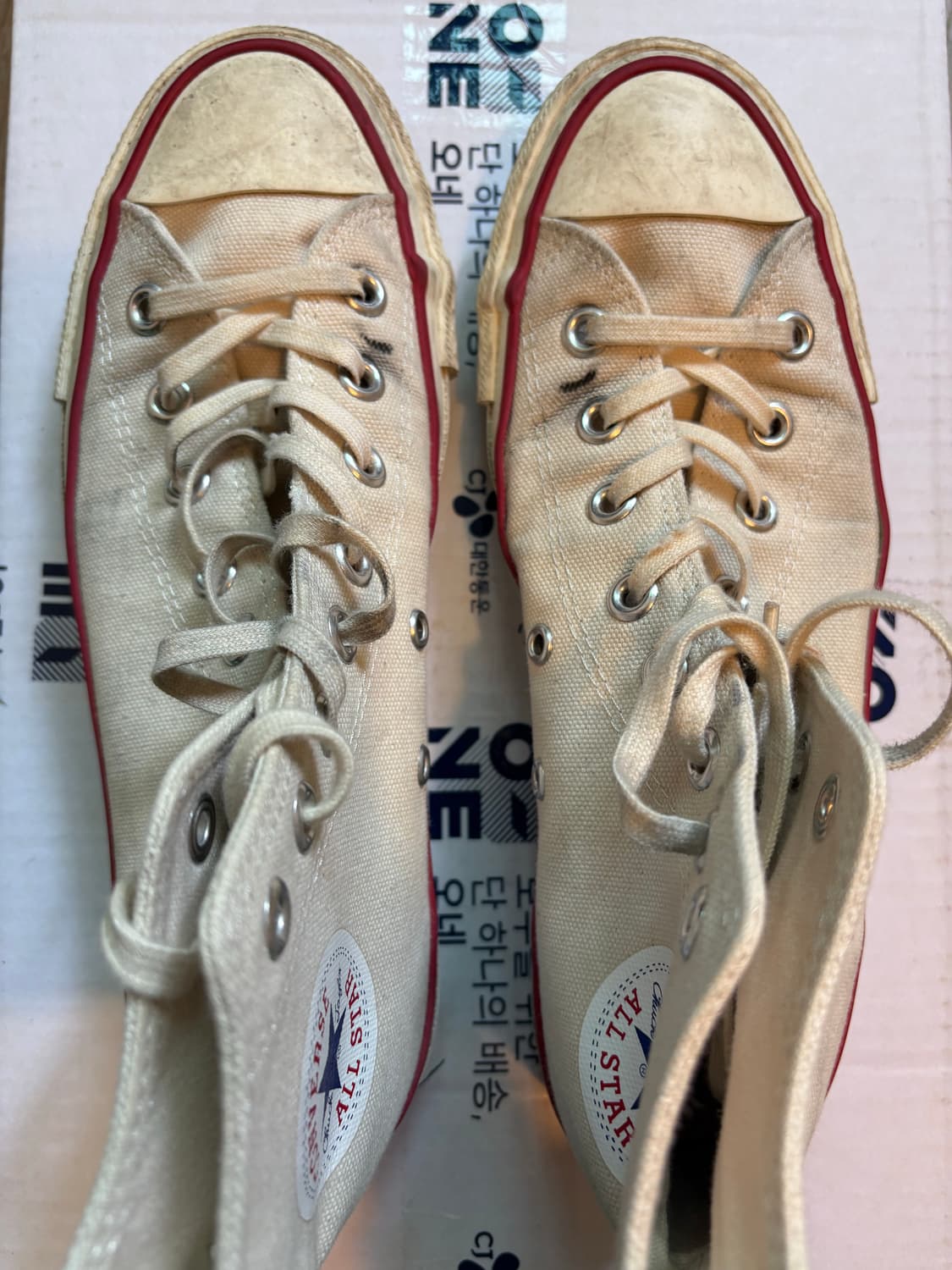 컨버스 네추럴 화이트 제이하이 245 made in japan 상품이미지2