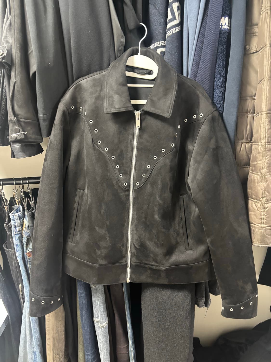 자라 웨스턴 아일릿 스웨이드 자켓 M 상품이미지1