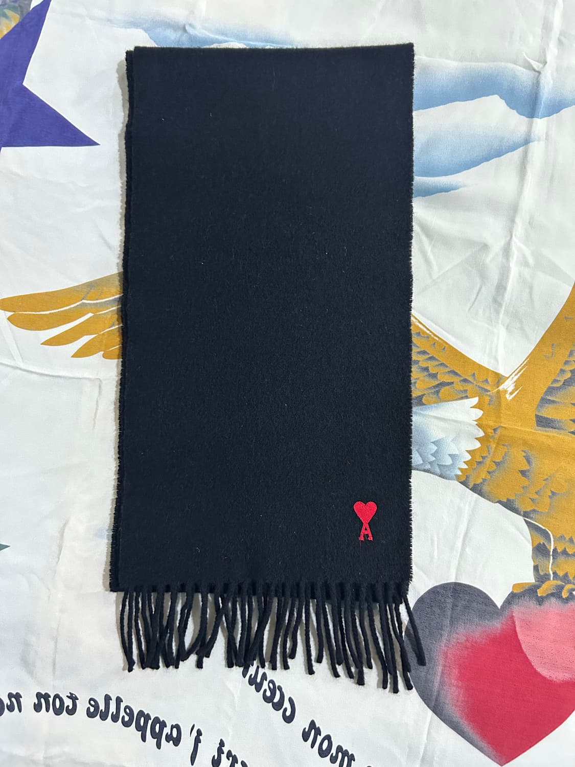 아미 스몰하트 울머플러 블랙 상품이미지1