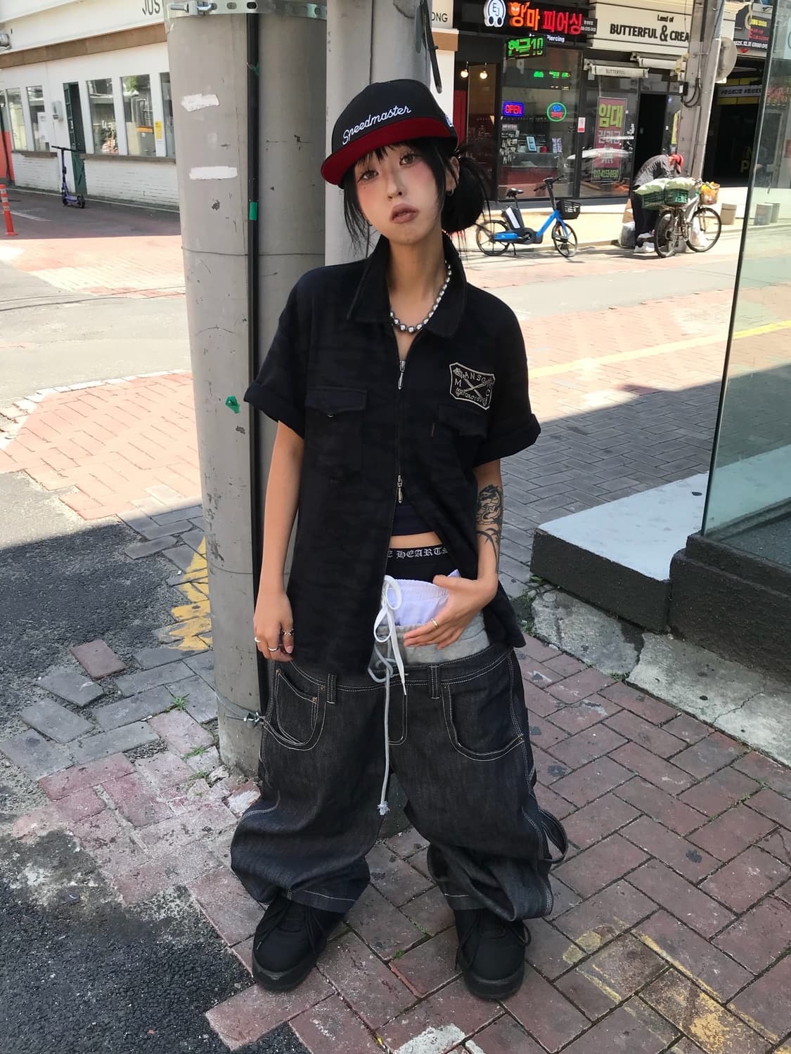 ☠️ 밴슨 자수&카모패턴 투웨이 반팔 자켓 ☠️ 상품이미지1