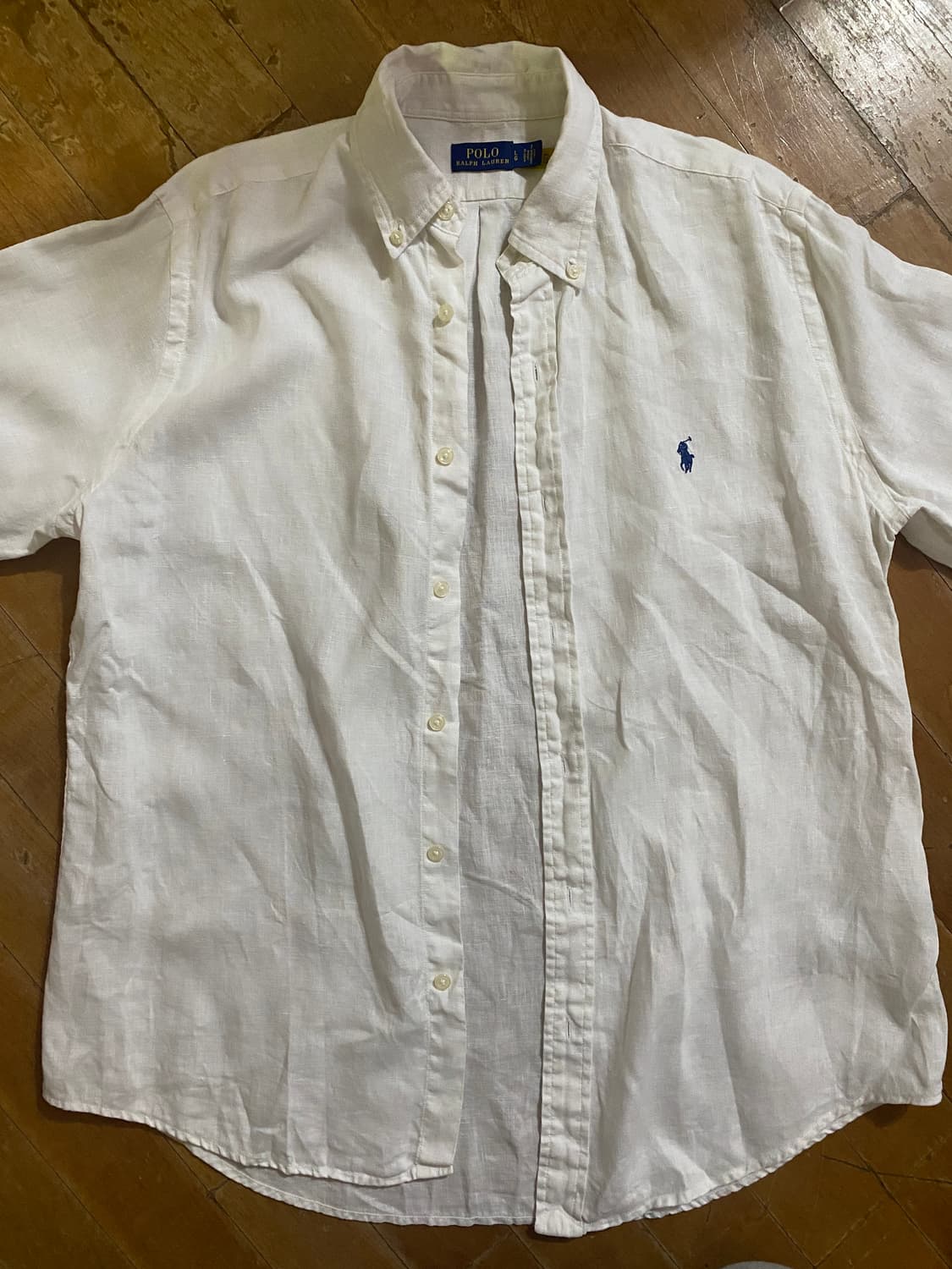 폴로 랄프로렌 린넨 화이트 셔츠 L (105) 상품이미지2