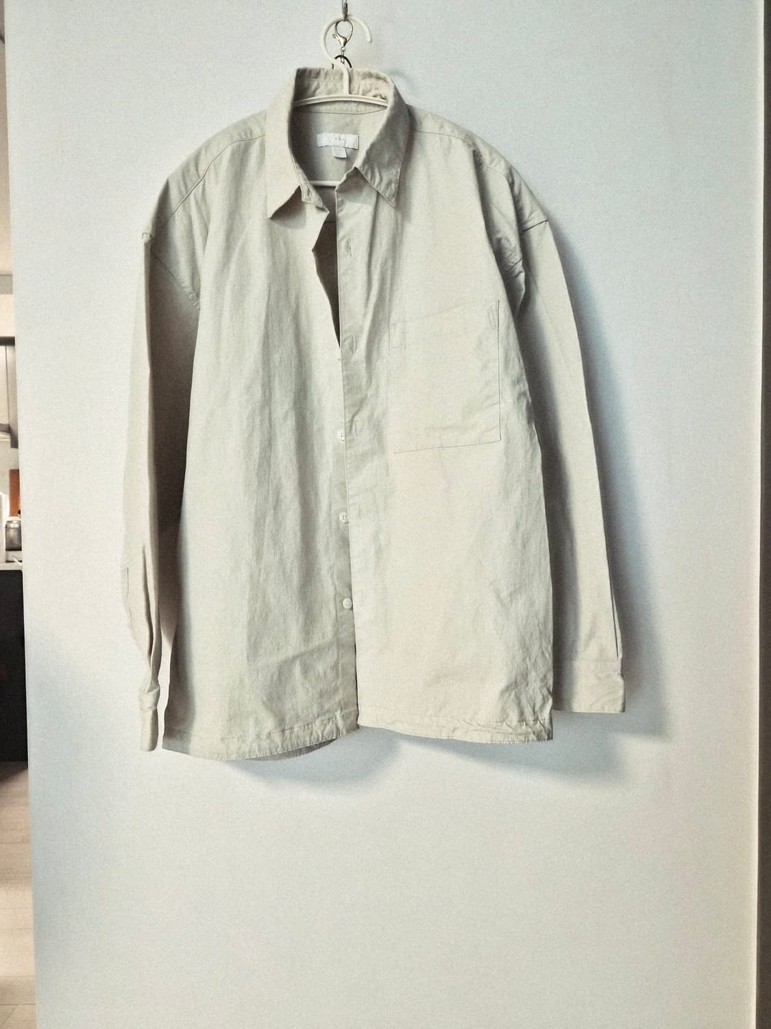 THEY 에센셜 포플린셔츠 M사이즈 민트그레이 상품이미지4