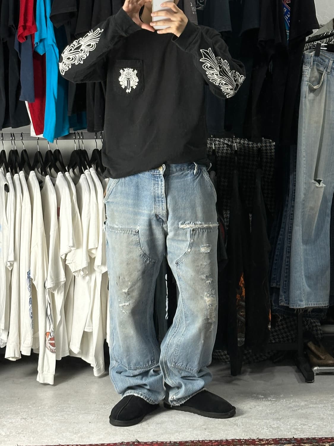 00's USA Made 칼하트 데님 더블니 팬츠 칼하트 썩블니 상품이미지2