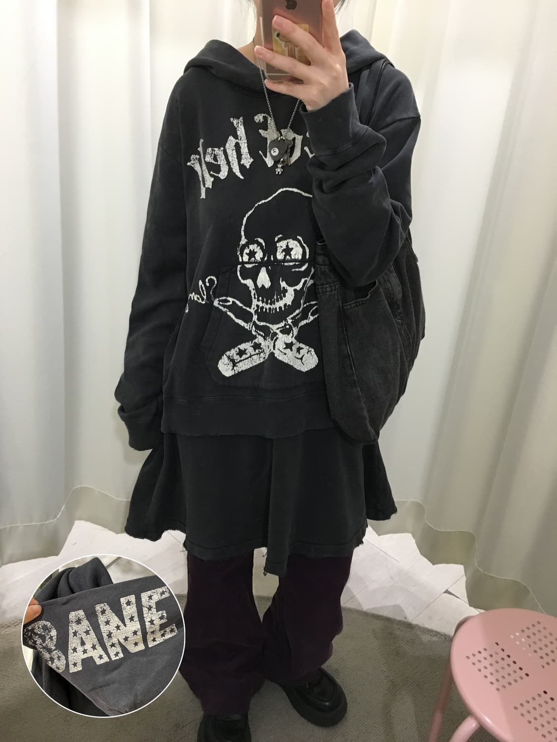 RNA skull hoodie onepiece 상품이미지1