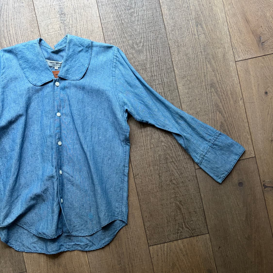 Aged Denim Basic Blouse 상품이미지5