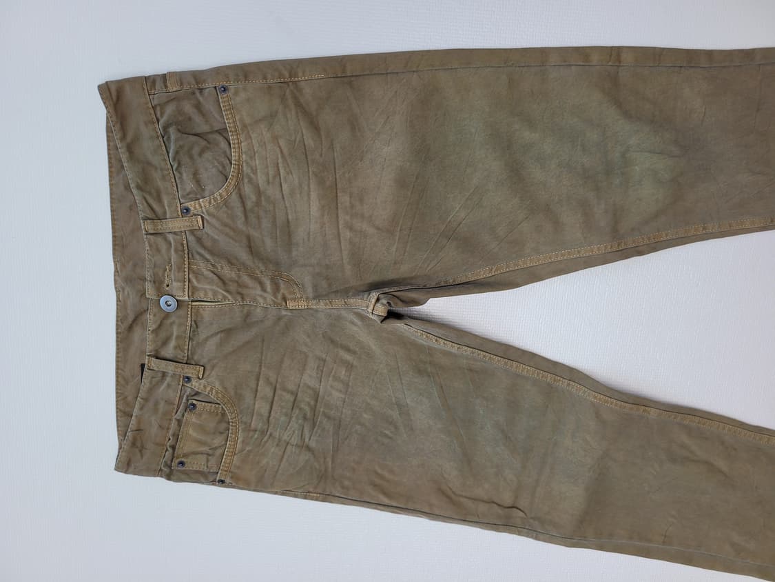 홀하우스 WHOLE HAUSE 남자 오일워싱 청바지 33 카키브라운 상품이미지3