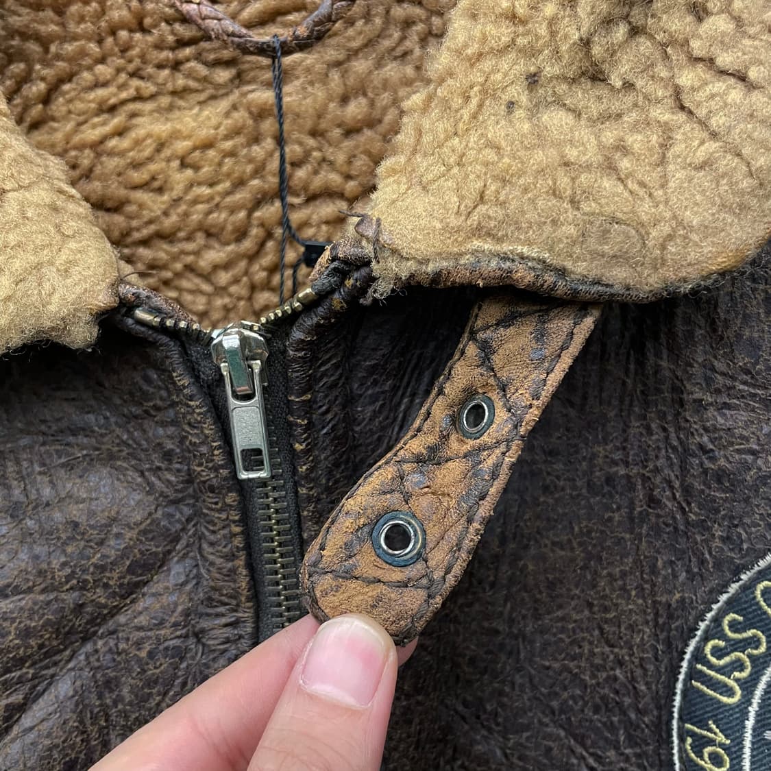 80s U.S NAVY G-1 해군 항공 양가죽 자켓 밀리터리 상품이미지7