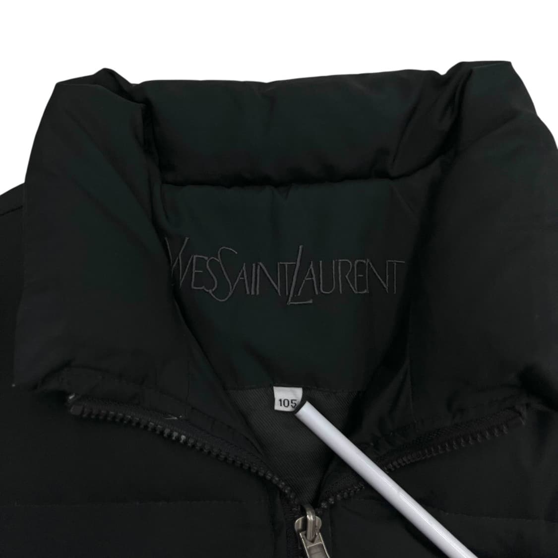 입생로랑 미니로고 차콜 패딩 조끼 105 상품이미지5