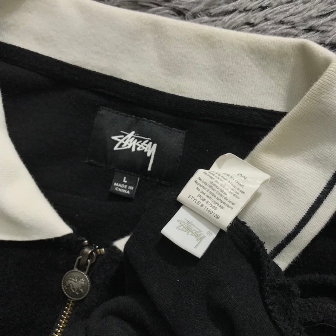 [[L,A급,공용] 스투시(STUSSY) 테리 반집업 니트 폴로티@723 상품이미지7