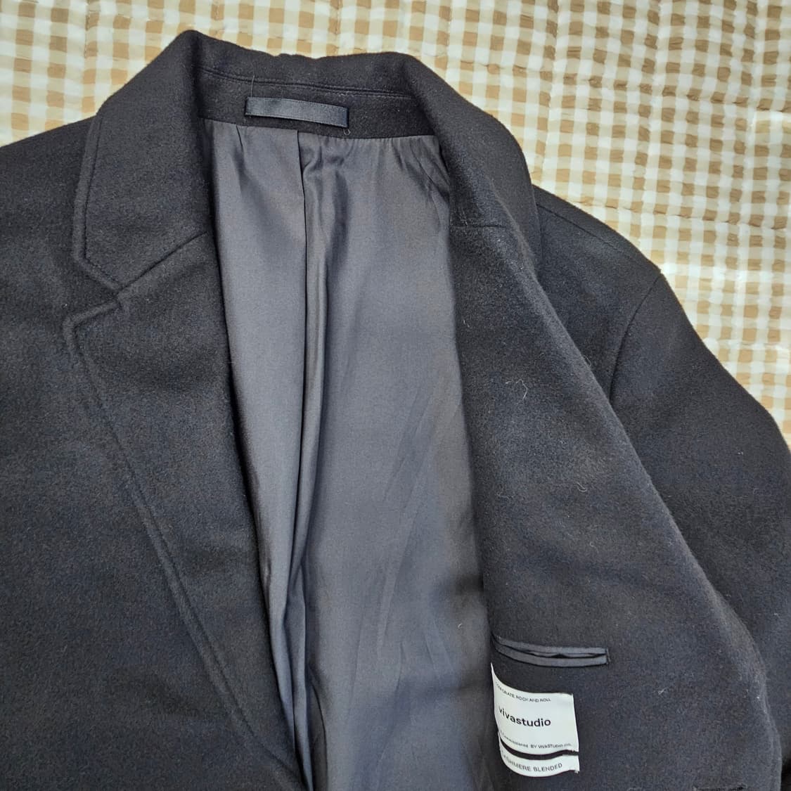 비바스튜디오 울 캐시미어 롱 코트 남자100 상품이미지7