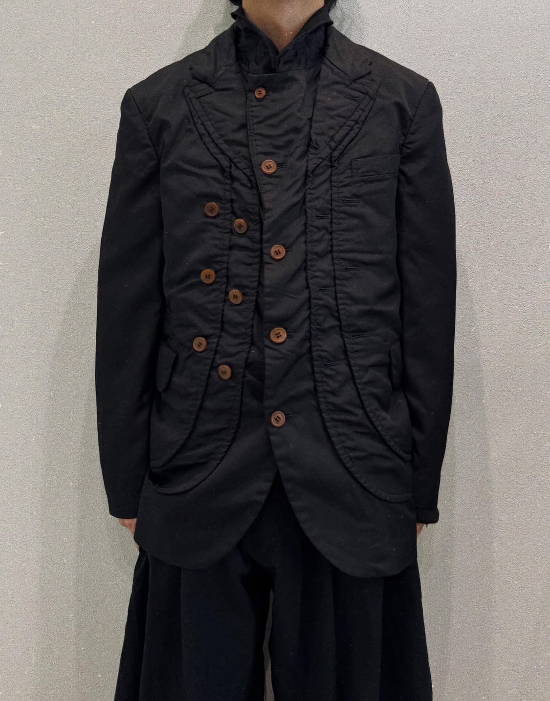 꼼데가르송 옴므 플러스 20aw 축융 레이어드 도킹 자켓 상품이미지3