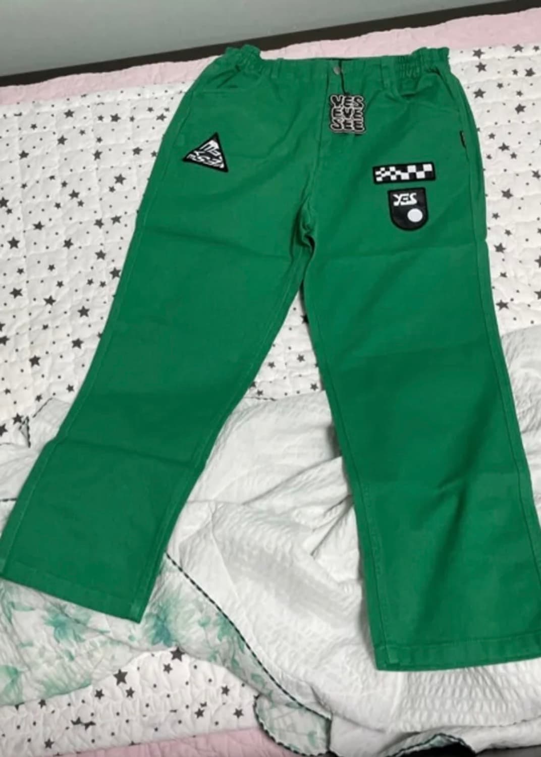 예스아이씨 Patched Twill Pants Green s 새상품 상품이미지2