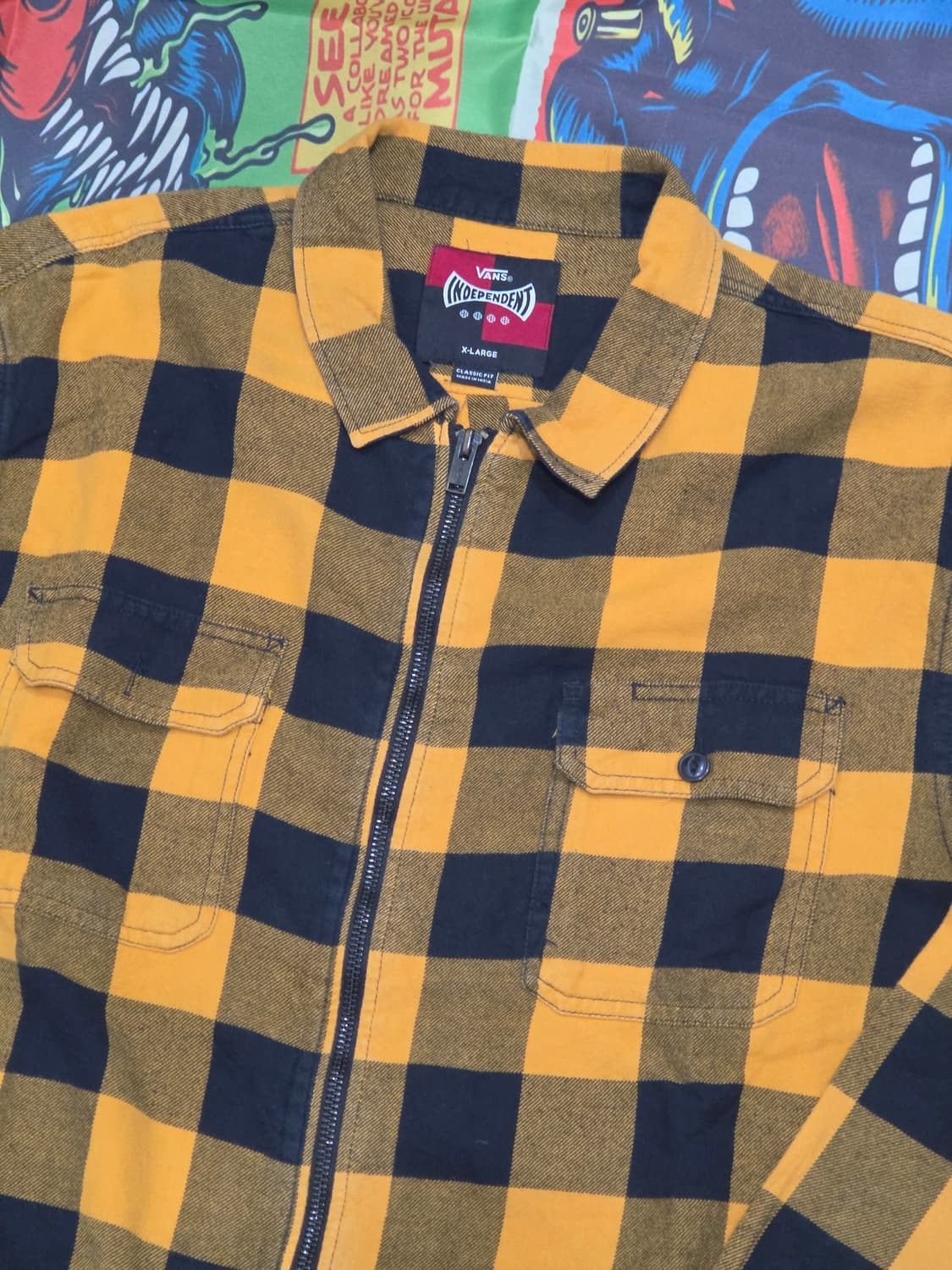 VANS X INDEPENDENT 체크 자켓 XL 상품이미지2