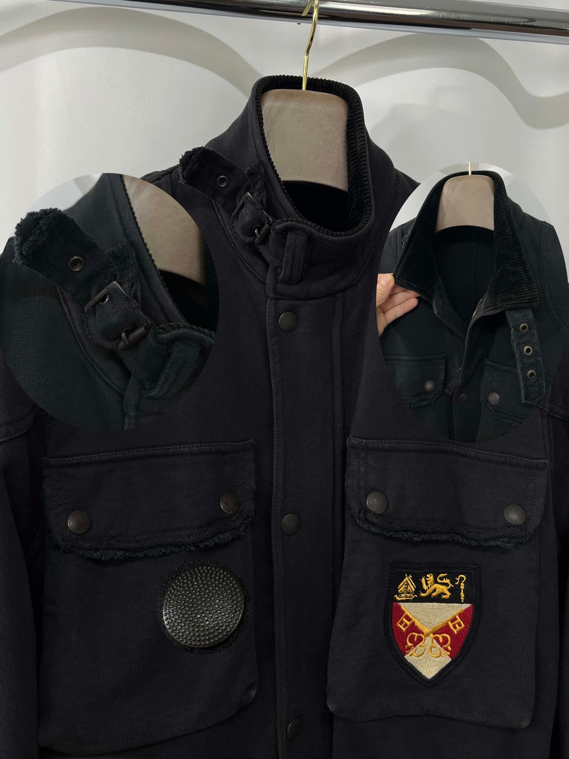 폴로 랄프로렌 블랙 피그먼드 모토사이클 라이더스 벨티드 자켓 상품이미지5