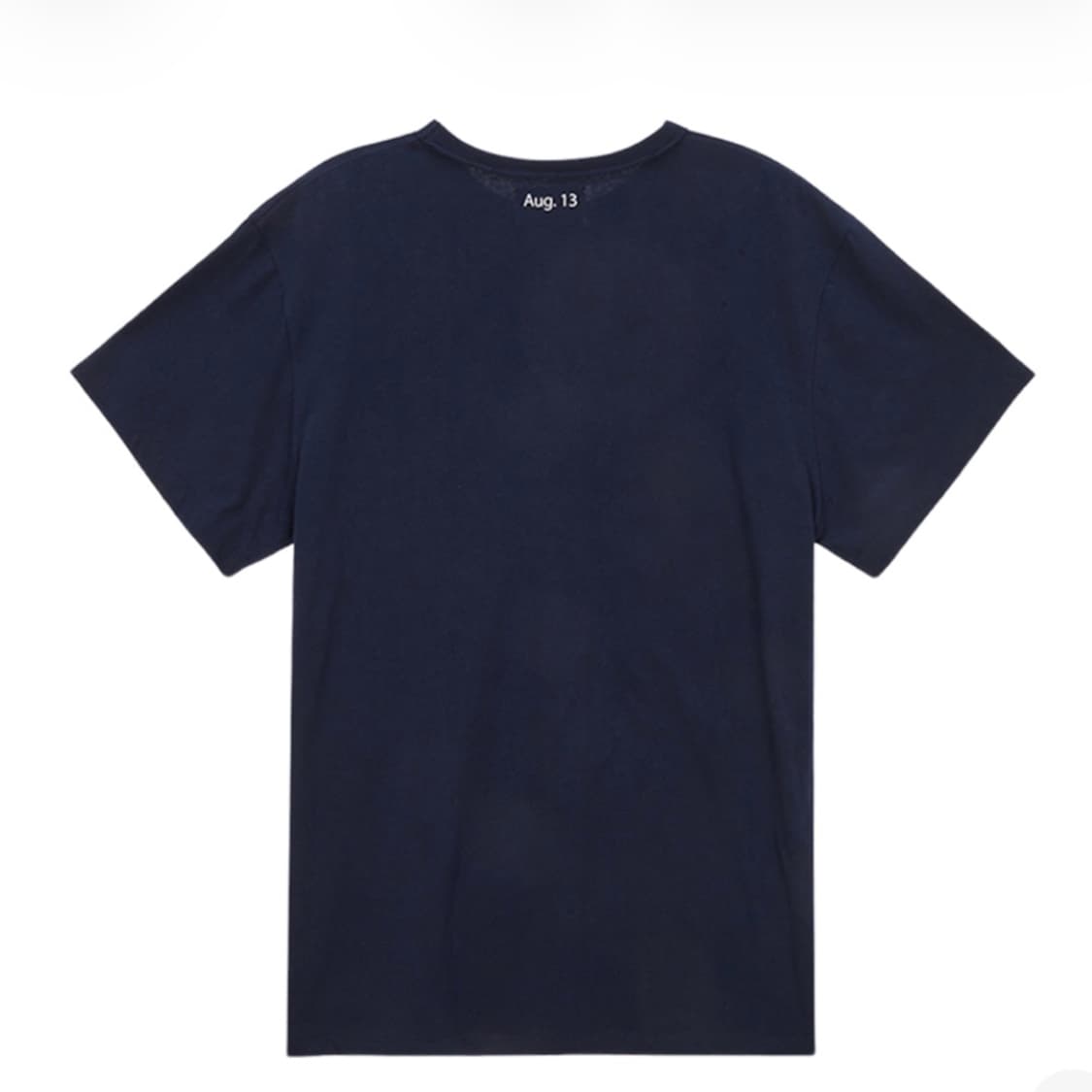 마뗑킴 데미지 슬리브리스 니트 탑 네이비 반팔 티셔츠  상품이미지2