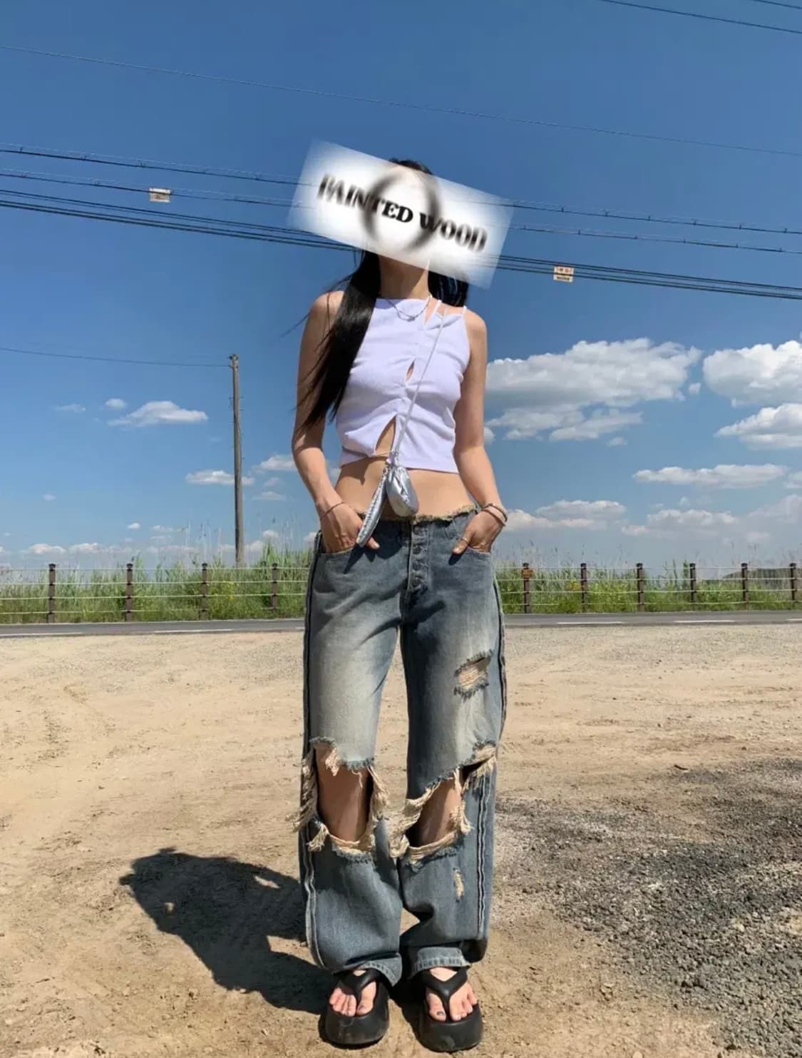 페인티드우드 로우라이즈 팬츠 상품이미지5