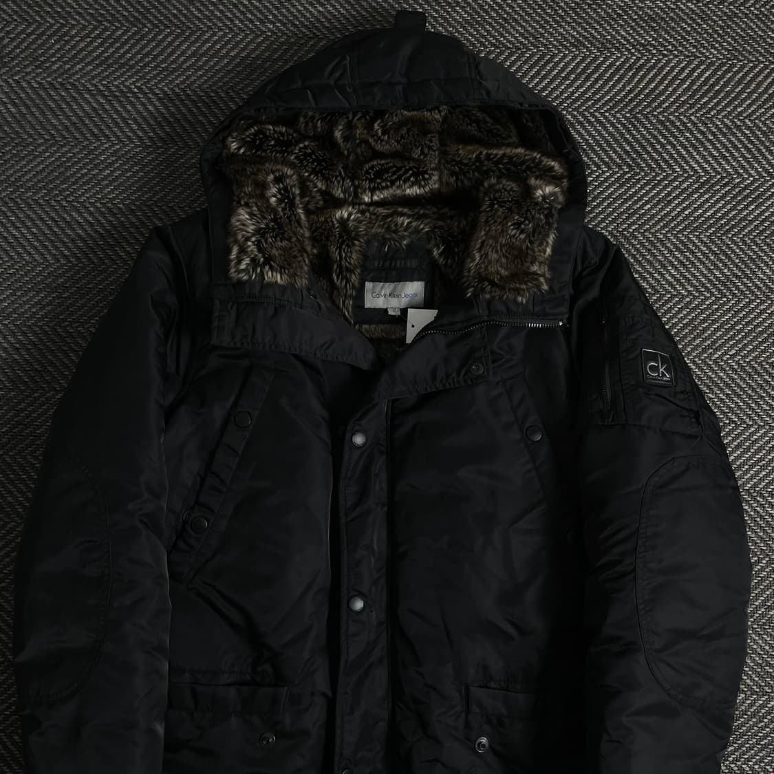00s 캘빈클라인 아카이브 N3B 이너 퍼 다운 패딩 점퍼y 3538 상품이미지4