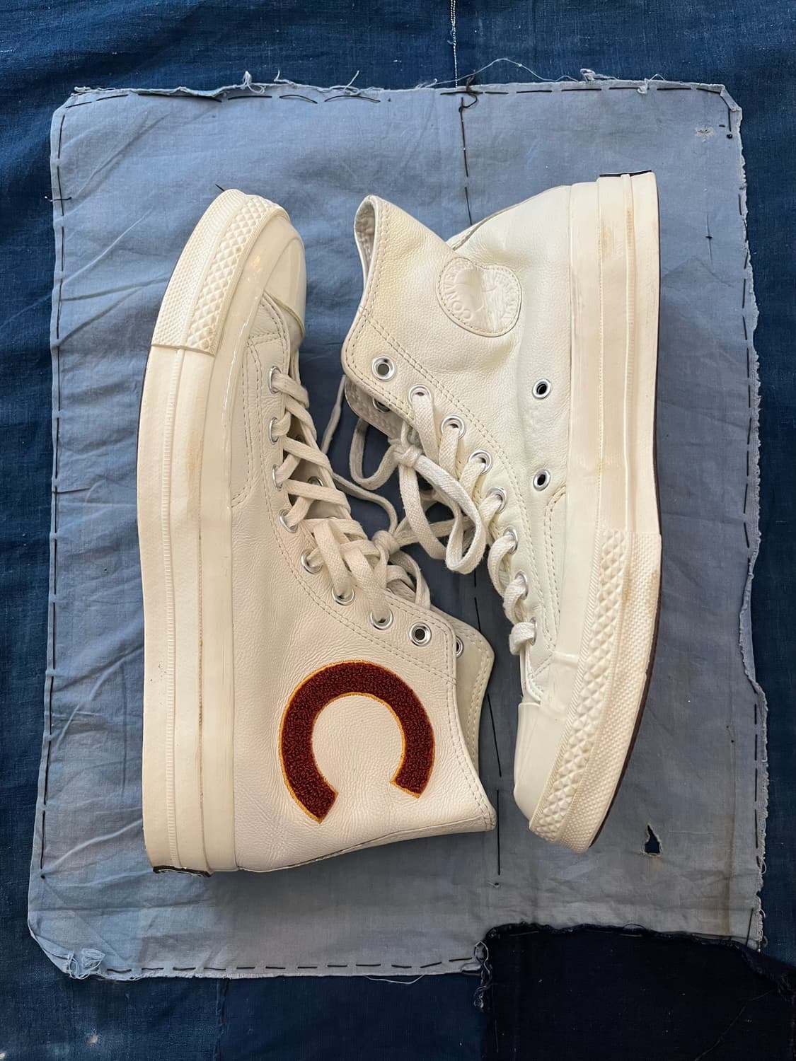 컨버스 척테일러 올스타 70 레더 하이 워드마크 울 아이보리 상품이미지1