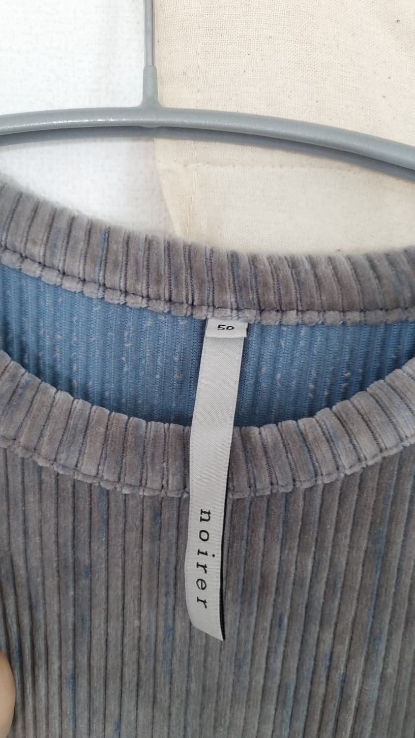 Noirer 투톤 벨벳 리브드 티셔츠 50 상품이미지4