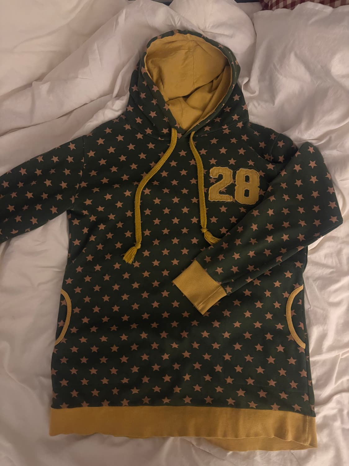 일본빈티지 별무늬 말차맛 패치 후드티🍵 상품이미지2