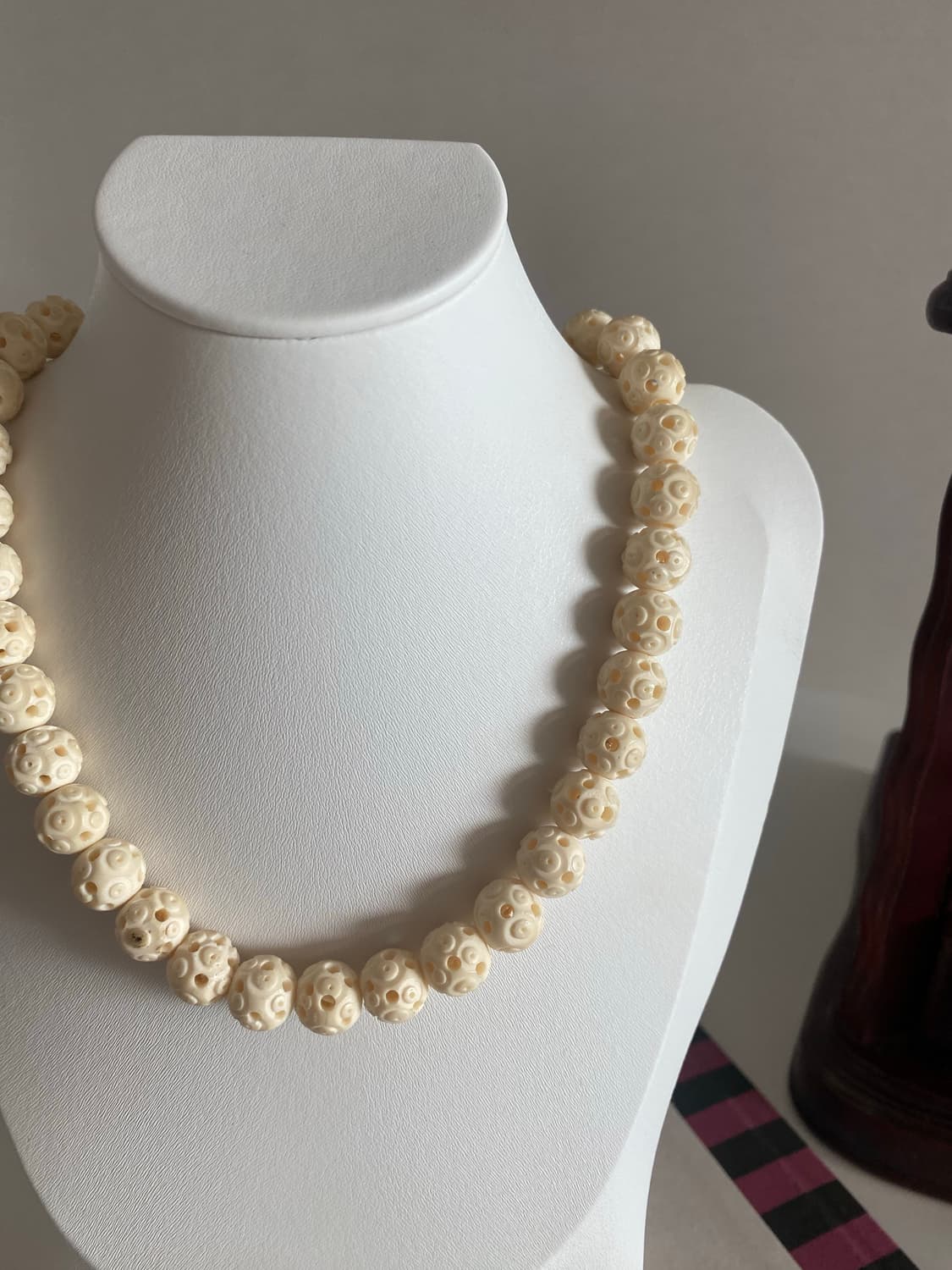 빈티지 조각 아이보리 목걸이 상품이미지4