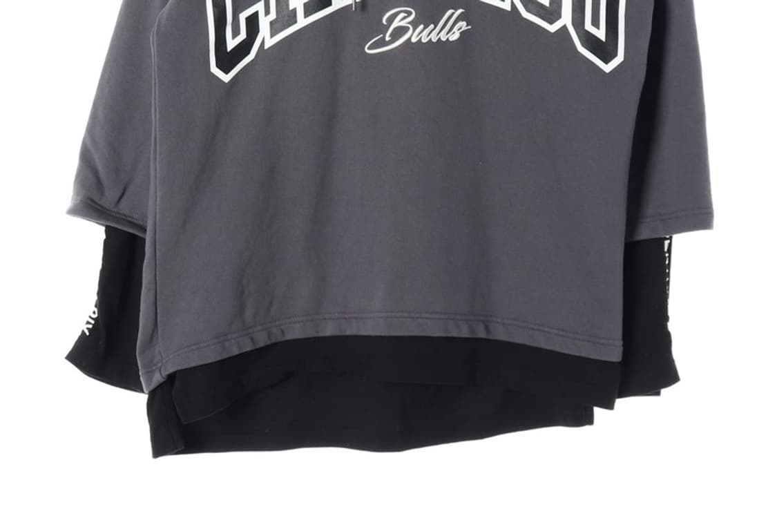 NBA 시카고 불스 빅로고 레이어드 오버핏 후드티 L 상품이미지4