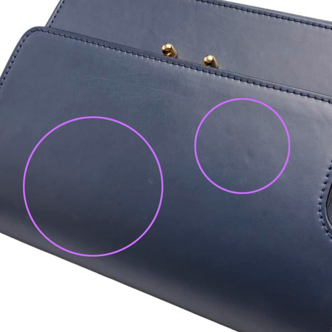 (중고) 마르니 네이비 카프스킨 트렁크 미듐 숄더백 상품이미지7