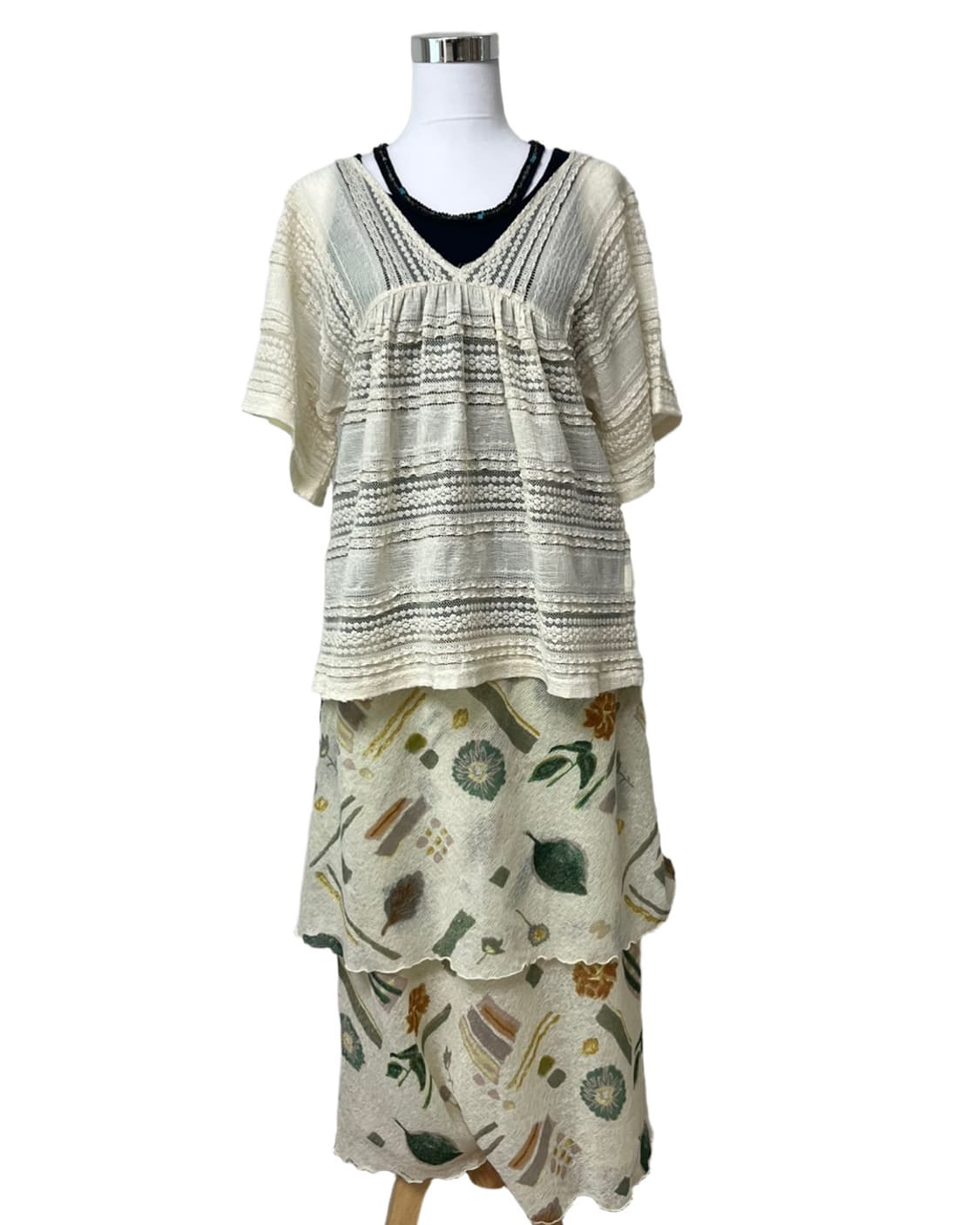 Ethnic v neck knit 상품이미지5